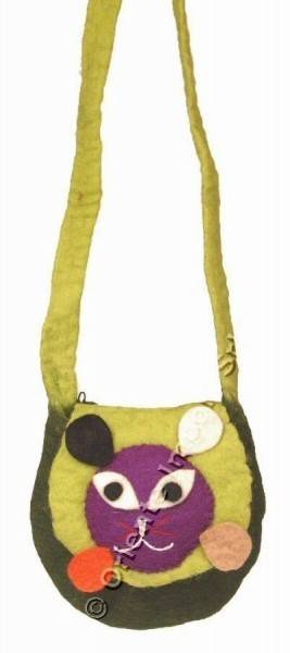BORSA IN LANA COTTA A TRACOLLA PER BAMBINI.