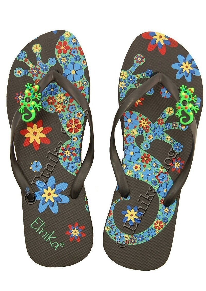 INFRADITO IN GOMMA, SOGGETTO GECKO STAMPATO E APPL INFRADITO IN GOMMA, SOGGETTO GECKO STAMPATO E APPL