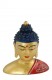 BUSTO BUDDHA IN TERRACOTTA DIPINTA.MISURE Hx