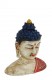 BUSTO BUDDHA IN TERRACOTTA DIPINTA.MISURE Hx