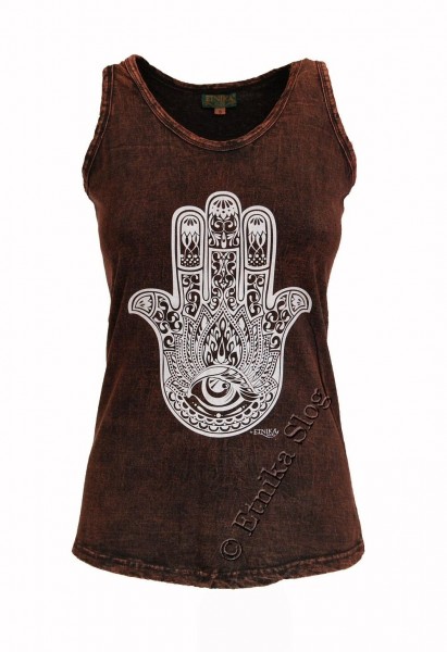 COTTON TANK TOPS - STONEWASHED WITH PRINT AB-NPM04-07 - Oriente Import S.r.l.