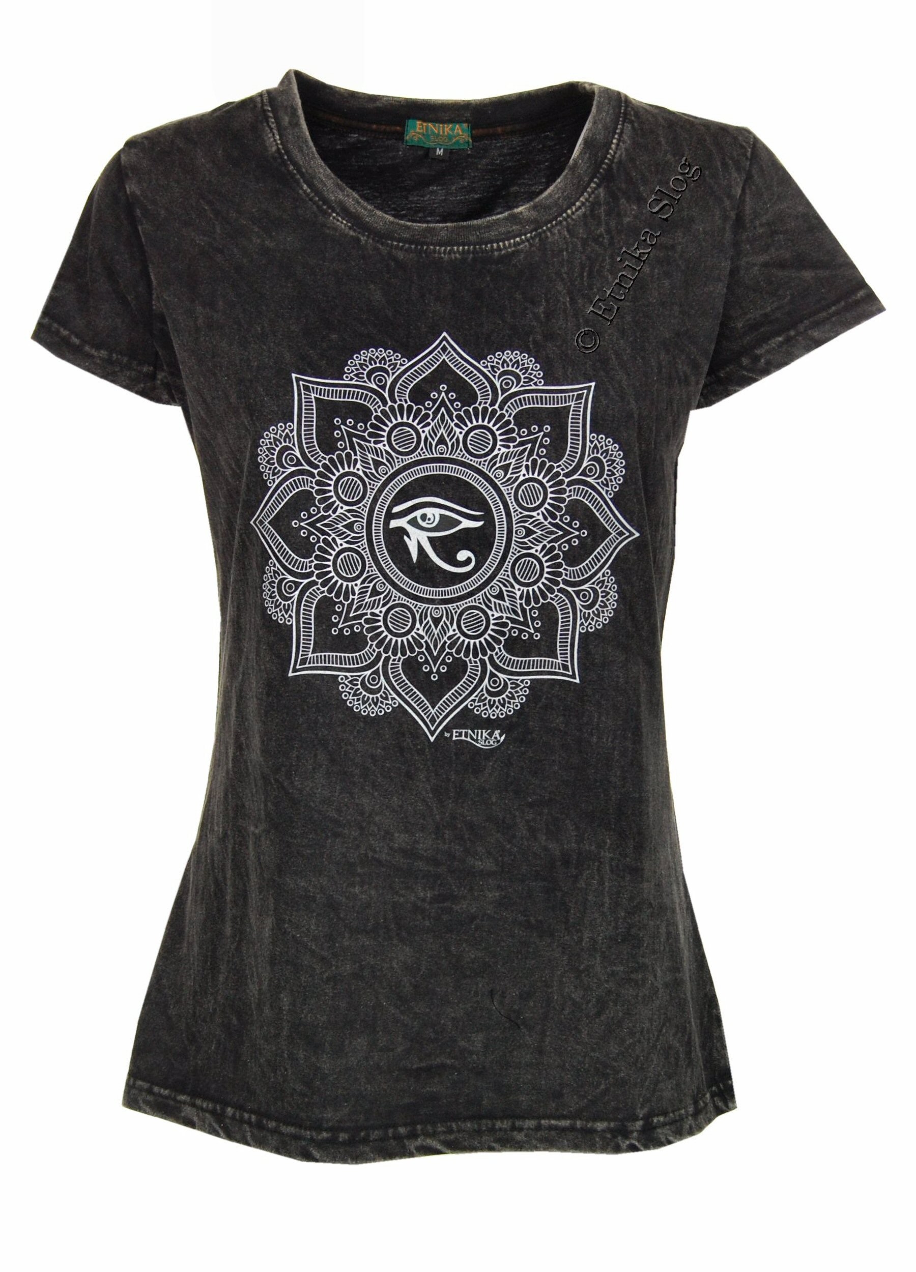 T-SHIRT DONNA IN COTONE STONEWASHED CON STAMPAbr T-SHIRT DONNA IN COTONE STONEWASHED CON STAMPAbr