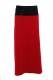 GONNA LUNGA DI COTONE E VISCOSA CON ELASTAN, FASCI