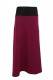 GONNA LUNGA DI COTONE E VISCOSA CON ELASTAN, FASCI