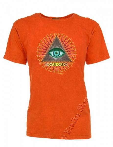 MEN'S COTTON T-SHIRT - STONEWASHED WITH PRINT T-SHIRT MADE OF COTTON, WITH ROUND NECKLINEU - com Etnika Slog d.o.o.