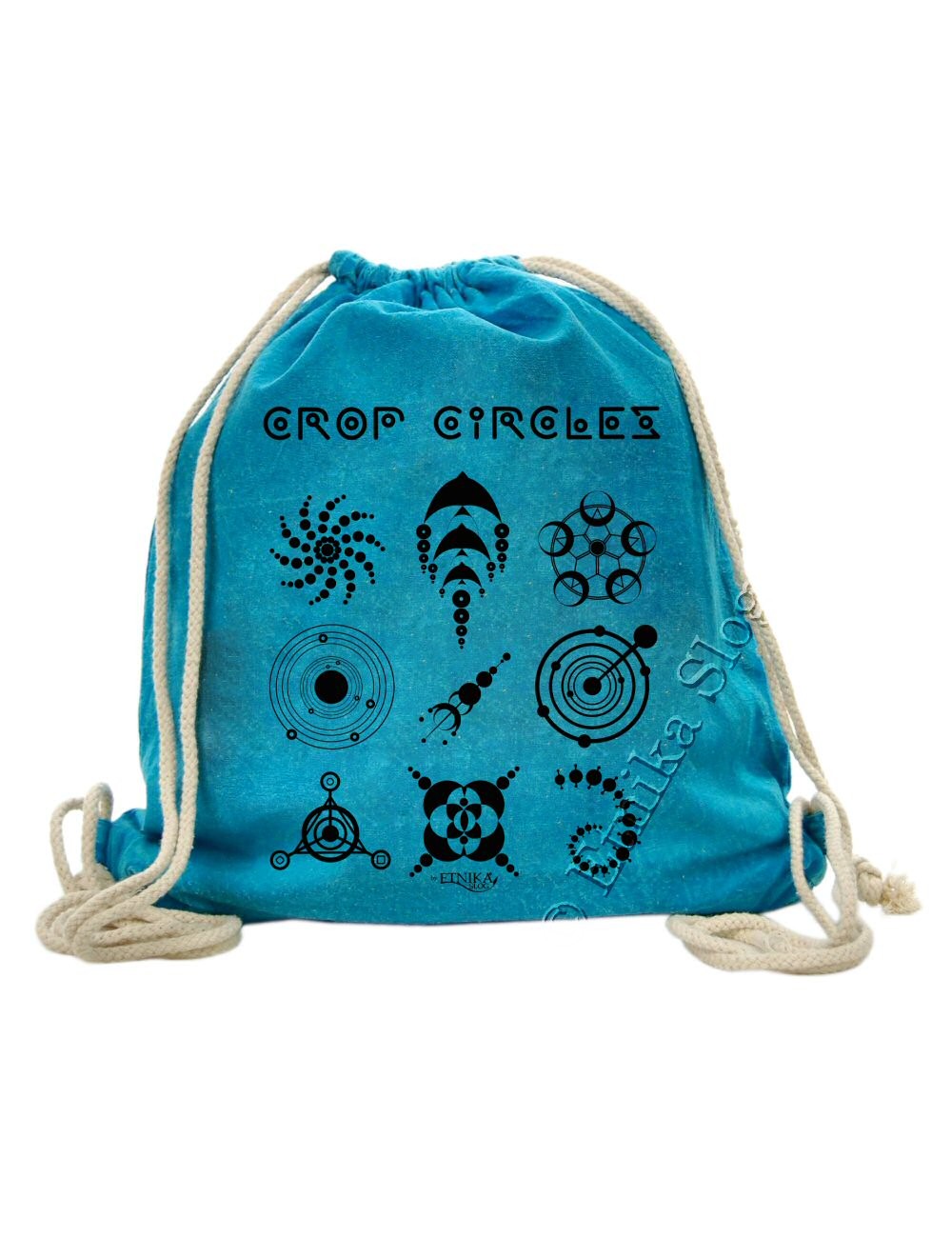 ZAINO SACCO IN COTONE STONE WASHED CON STAMPA - LI ZAINO SACCO IN COTONE STONE WASHED CON STAMPA - LI