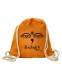 ZAINO SACCO IN COTONE STONE WASHED CON&nbsp;STAMPA OCCH