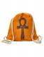 ZAINO SACCO IN COTONE STONE WASHED CON&nbsp;STAMPA ANKH