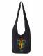SINGLE COLOR SHOULDER BAG WITH PRINT BAGGY SHOULDER BAG MADE OF COTTON, WITH TWO POCKET - Etnika Slog d.o.o.