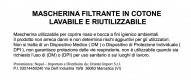 MASCHERINA PROTETTIVA LAVABILE COPRIBOCCA IN COTON