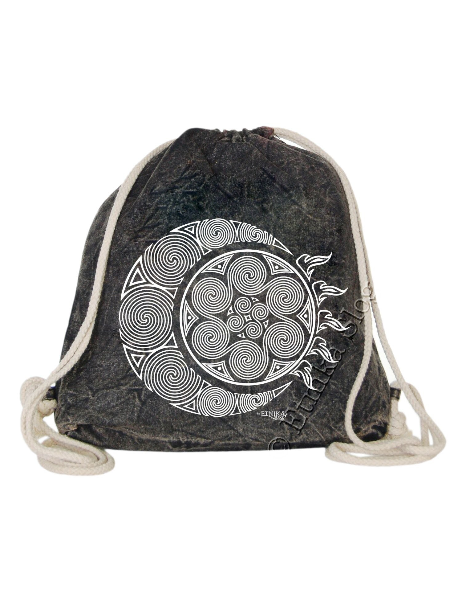 ZAINO SACCO IN COTONE STONE WASHED CON STAMPA - SO ZAINO SACCO IN COTONE STONE WASHED CON STAMPA - SO