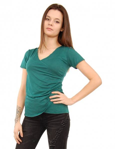 UNICOLOR JERSEY TOPS &nbsp;T-SHIRT MADE OF COTTON AND VISCOSE, UNICOLOR, WIT - com Etnika Slog d.o.o.
