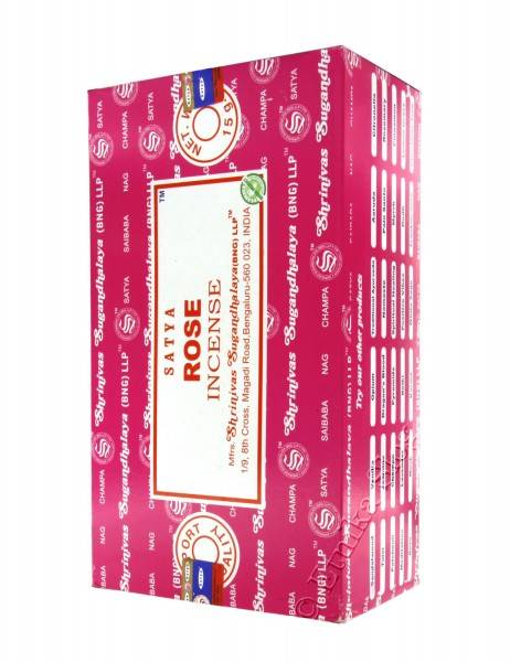 INCENSO SATYA, FRAGRANZA ROSE / ROSA .CONF