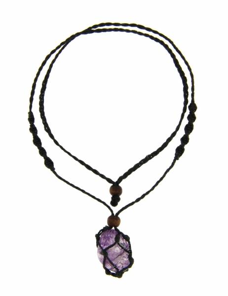 COLLANA IN COTONE CERATO CON GABBIETTA PORTA PIETR