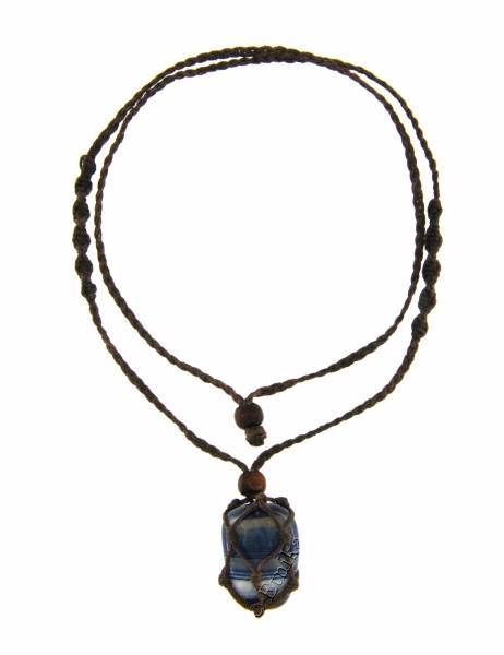 COLLANA IN COTONE CERATO CON GABBIETTA PORTA PIETR