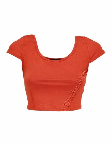 UNICOLOR JERSEY TOPS T-SHIRT MADE OF COTTON AND VISCOSE, UNICOLOR, WIDE - Etnika Slog d.o.o.