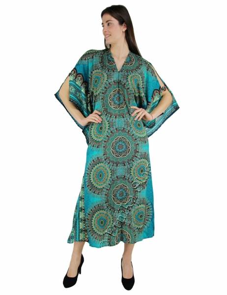 KAFTAN DOLGA OBLEKA - KAFTAN IZ VISKOZE, Z GUMBI IZ - Etnika Slog d.o.o.