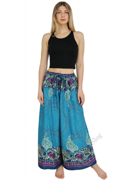 HLAČE IN KRATKE HLAČE IZ VISKOZE ŠIROKE DOLGE&nbsp;HLAČE IZ&nbsp;VISKOZE WIDE LEG, Z NASTAV - Etnika Slog d.o.o.