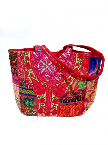 SHOULDER BAGS SHOULDER BAG&nbsp;MADE OF COTTON, PATCHWORK SARI, LARGE - com Etnika Slog d.o.o.