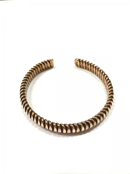 BRACCIALE APERTO IN RAME, OTTONE INTRECCIATO