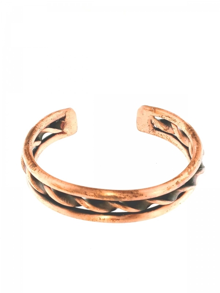 BRACCIALE APERTO IN RAME&nbsp;LISCIO CON LAVORAZIONIbr