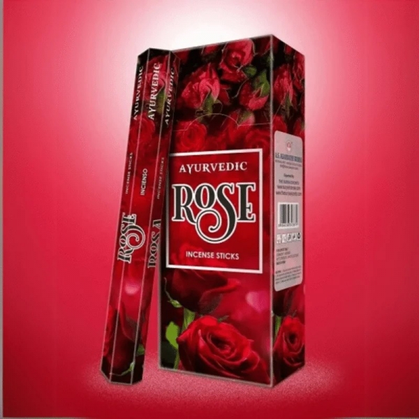 INCENSI ESAGONO 6 BUSTE INCENSO&nbsp; AYURVEDIC&nbsp;&nbsp;FRAGRANZA ROSA.BUSTA E - Etnika Slog d.o.o.