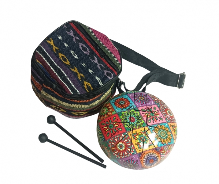 MUSICAL INSTRUMENTS METAL DRUM (TONGUE DRUM), WITH COTTON CASE AND KNO - Etnika Slog d.o.o.