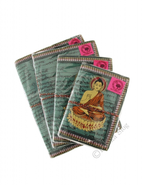 SET CON 4 NOTEBOOK RIVESTITI CON STOFFA. MISURANO: