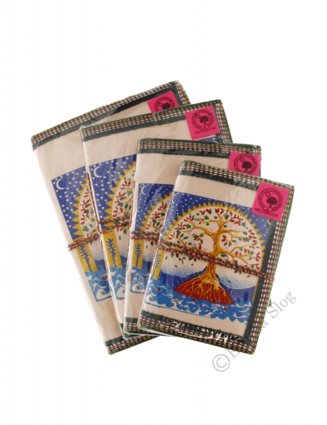 SET CON 4 NOTEBOOK RIVESTITI CON STOFFA. MISURANO: