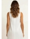 VESTITO MEDIO IN COTONE BIANCO,&nbsp;CON SPALLINA LARGA