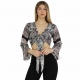 SUMMER BOLERO MADE OF VISCOSE, WITH PRINTS AND WID