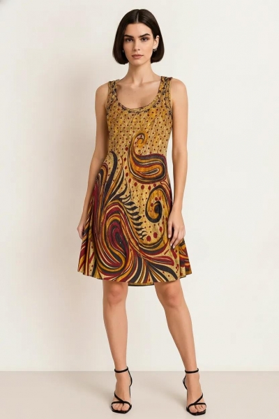 LONG VINTAGE INDIAN DRESS - JUMPSUIT, SLEEVE