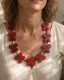 COLLANE - LEGNO COLLANA IN COTONE CON&nbsp;FIORE FARFALLA IN LEGNObr / - Etnika Slog d.o.o.