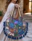 BORSE DA SPALLA RICAMATE BORSA DA SPALLA ROTONDA IN COTONE PATCHWORK, RICAM - Etnika Slog d.o.o.