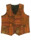 GILET IN COTONE PATCHWORK ( STAMPE E RIGHE ) CON E