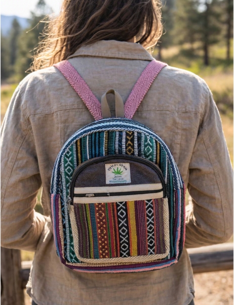 HEMP BACKPACKS BACKPACK&nbsp;MADE OF HEMP AND COTTON, NATURAL COLOR WI - Etnika Slog d.o.o.