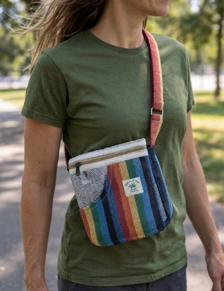 BAGS IN HEMP BAG MADE OF HEMP AND COTTON, WITH REGOLABLE SHOULD - Etnika Slog d.o.o.