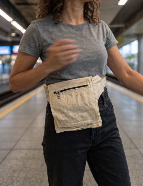 BELT BAGS BUM BAG&nbsp;MADE OF COTTON, UNICOLOR. ZIPPER CLOSURE. - com Etnika Slog d.o.o.