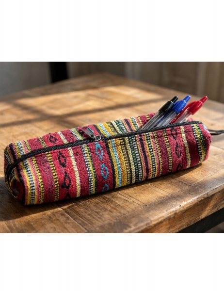 PENCIL CASES - COIN PURSES PENCILCASE MADE OF COTTON, LINED, CILINDRICAL SHAP - com Etnika Slog d.o.o.