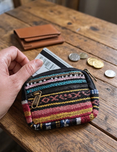 PENCIL CASES - COIN PURSES COIN PURSE/POCHETTE MADE OF COTTON, WITH DIFFERENT - Etnika Slog d.o.o.