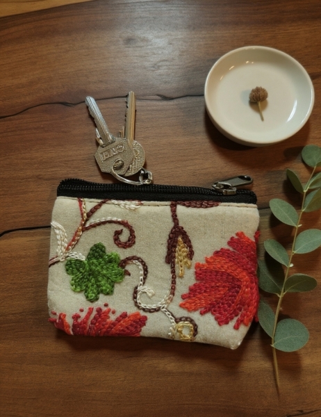 PENCIL CASES - COIN PURSES CHENILLE FABRIC POCHETTE/COINPURSE WITH ZIP CLOSIN - Etnika Slog d.o.o.