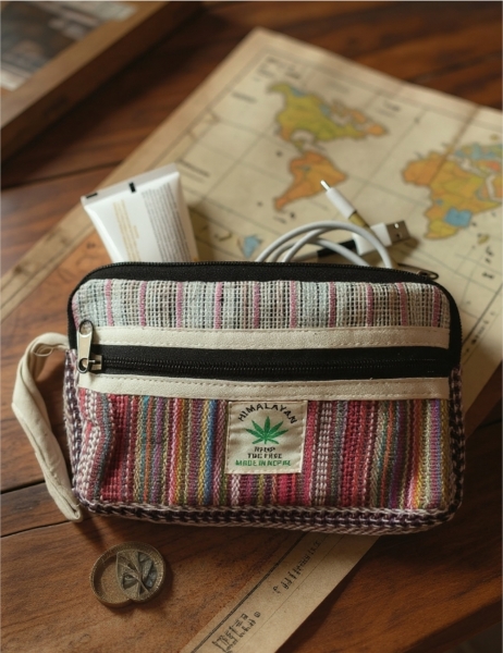 HEMP WALLETS, COIN PURSES PENCIL CASE MADE OF HEMP AND COTTON WITH ZIPPER.b - com Etnika Slog d.o.o.