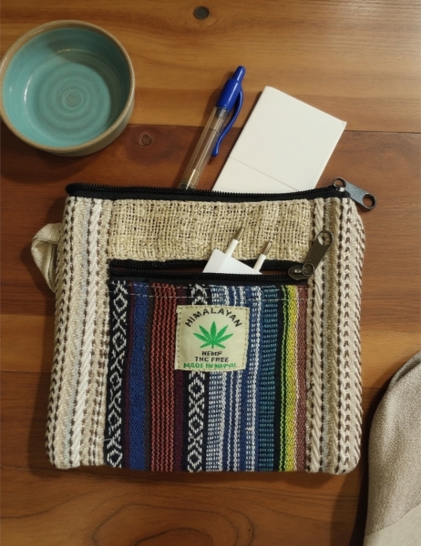 HEMP WALLETS, COIN PURSES PENCIL CASE MADE OF HEMP AND COTTON WITH ZIPPER.b - com Etnika Slog d.o.o.