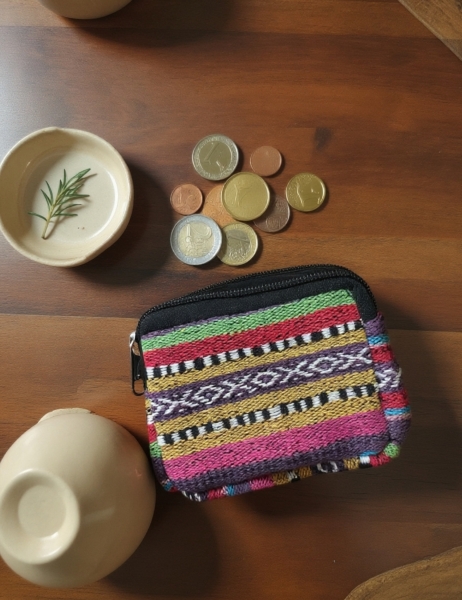 PENCIL CASES - COIN PURSES COIN PURSE IN TEXTILE (SUEDE) WITH EMBROIDERY.br - Etnika Slog d.o.o.
