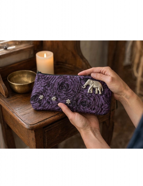 WALLETS IN COTTON PENCIL CASE/POCHETTE MADE OF ARTIFICIAL SILK WITH - com Etnika Slog d.o.o.