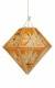 LANTERNA IN CARTA A DIAMANTE, DIMENSIONI 33X32 CM.