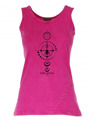 COTTON TANK TOPS - STONEWASHED WITH PRINT