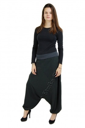 WINTER TROUSERS MADE OF JERSEY AND VELVET